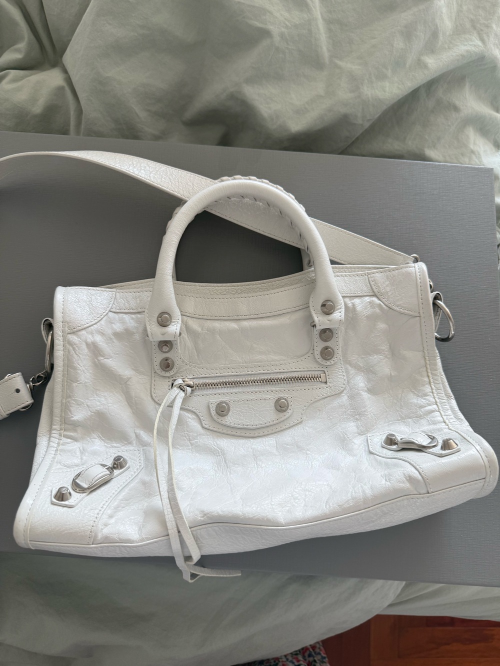 Balenciaga le city bag in white (small)